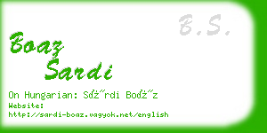 boaz sardi business card